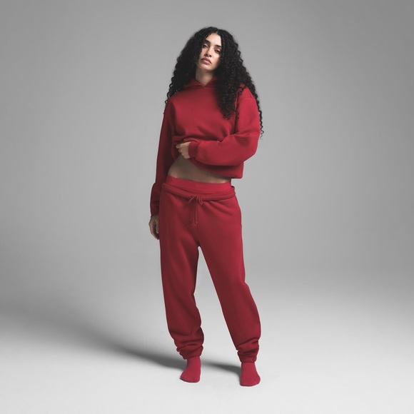 NWT SKIMS Cotton Fleece Classic Jogger in BRICK sz XS - RARE - Picture 1 of 6